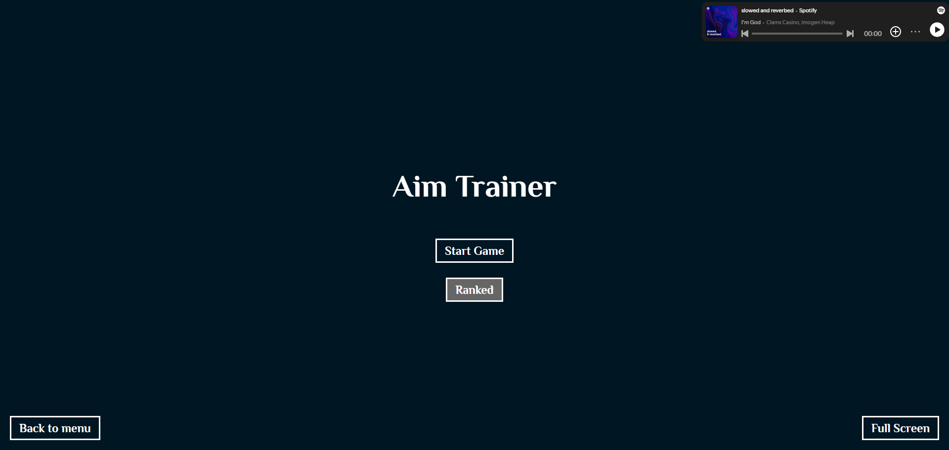 Preview of AIM Game website